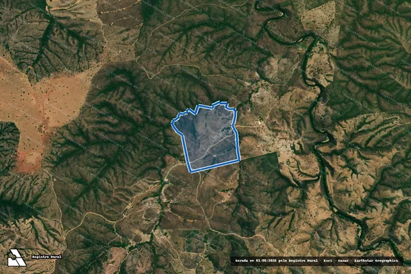 Imagem de satélite de Fazenda Souza ou Fundão denominado São Geraldo - 001 em Padre Bernardo - GO