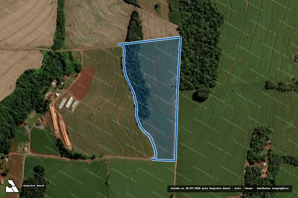 Imagem de satélite de Parte destacada do Lote de terras rural n° 05, Gleba n° 01, 1° Parte da Colonia Tormenta - Parte 1 da Parte destacada do Lote de terras rural n° 05, Gleba n° 01, 1° Parte da Colonia Tormenta em Cascavel - PR