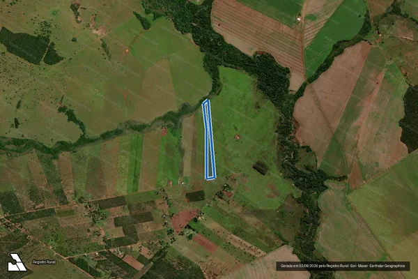 Imagem de satélite de FAZENDA HARMONIA - Lote 22A em Jaraguari - MS