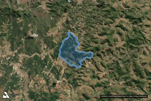 Imagem de satélite de FAZENDA BANANAL - 001 em Campanário - MG