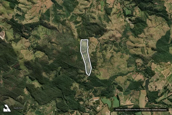 Imagem de satélite de Sítio Santo Antônio II - Matrícula 11.974 em Amparo - SP