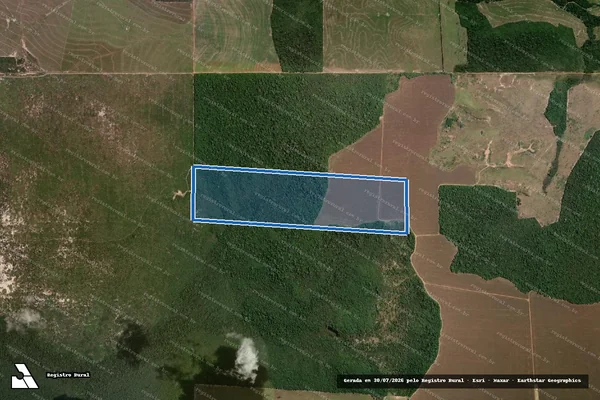Imagem de satélite de SÍTIO VILHENA-Lote 27, Gleba Lote 62, Setor 12, Gleba Corumbiara - Matrícula 9270 em Vilhena - RO