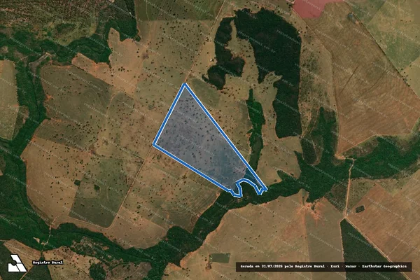 Imagem de satélite de Fazenda Santa Cruz - Área B em São Gabriel do Oeste - MS