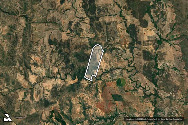Imagem de satélite de Gleba do Cotovelo Parcela Rural 82-B - Parcela 1 em Brasilândia de Minas - MG