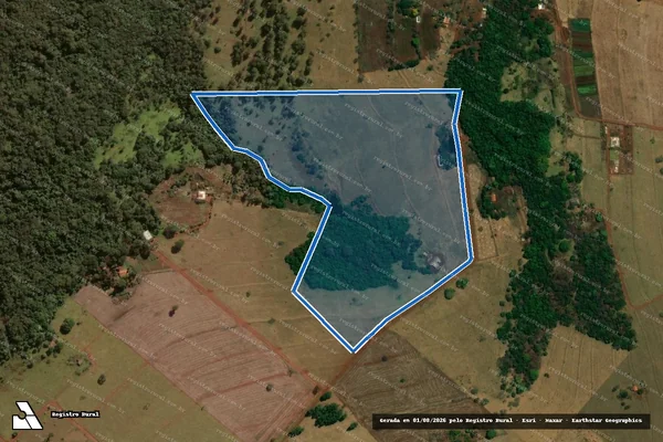 Imagem de satélite de Lote 09 - Projeto de Assentamento Paciência - Parte 1 em Uberlândia - MG