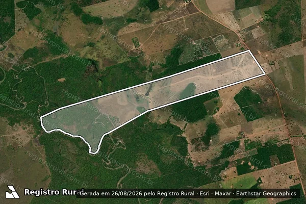 Imagem de satélite de LOTE 98 - PROJETO DE ASSENTAMENTO PIRACICABA - 001 em Porto Alegre do Norte - MT