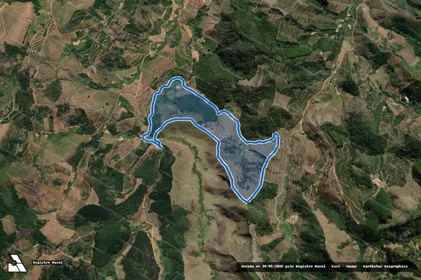 Imagem de satélite de FAZENDA BAMBUÍ - Parte 1 em Lajinha - MG