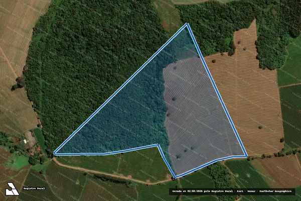 Imagem de satélite de FAZENDA SANTO ANTONIO - GLEBA 4 em Itirapuã - SP