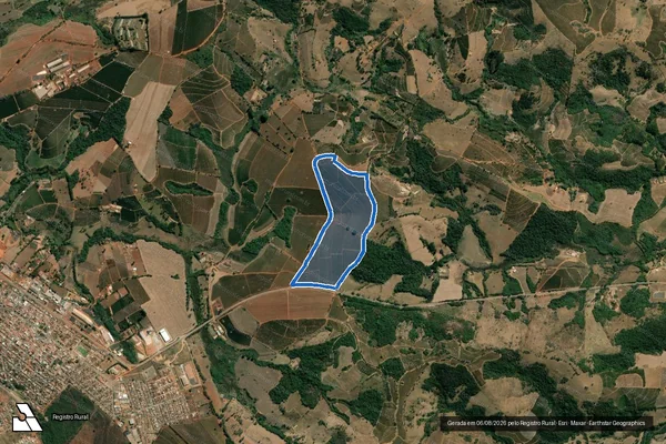 Imagem de satélite de Fazenda Bom Destino - PARCELA 02 em Nepomuceno - MG