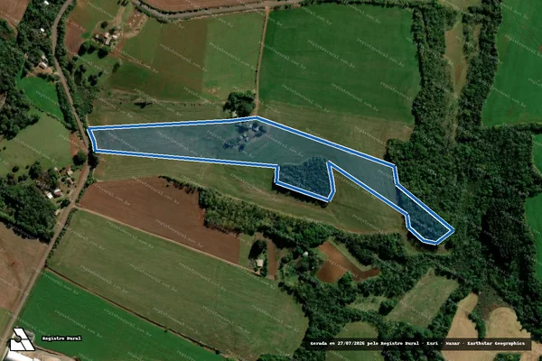 Imagem de satélite de Fazenda Agertt - Parcela Jeferson André Agertt Mat R8-40652 em Boa Vista do Cadeado - RS