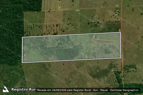 Imagem de satélite de SITIO SÃO JOÃO DA BARRA – LOTE 05 DA GLEBA 15 DO SETOR IATA DA GLEBA GUAJARÁ DO PF GUAJARÁ MIRIM / SITIO SÃO JOÃO DA BARRA – LOTE 05 DA GLEBA 15 DO SETOR IATA DA GLEBA GUAJARÁ DO PF GUAJARÁ MIRIM