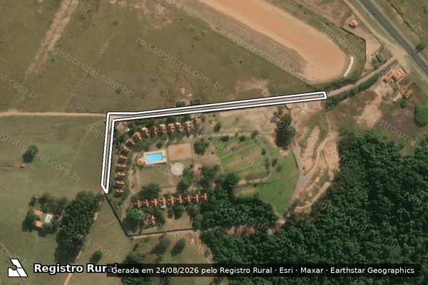 Imagem de satélite de Sitio Reino das Aguas de Bahi - ESTRADA em São Pedro - SP