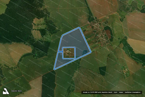 Imagem de satélite de Fazenda Ouro Fino Quinhão B - Parte 2 em Laguna Carapã - MS