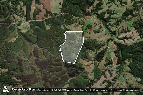 Imagem de satélite de Fazenda Rio Moura - Única em Palmeira - SC