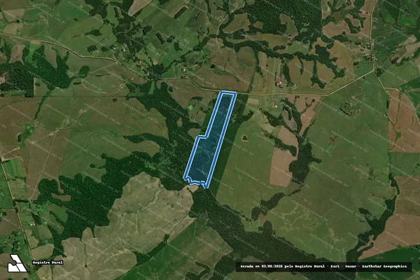 Imagem de satélite de Sem Denominação - Matrícula 12.370 em Dilermando de Aguiar - RS