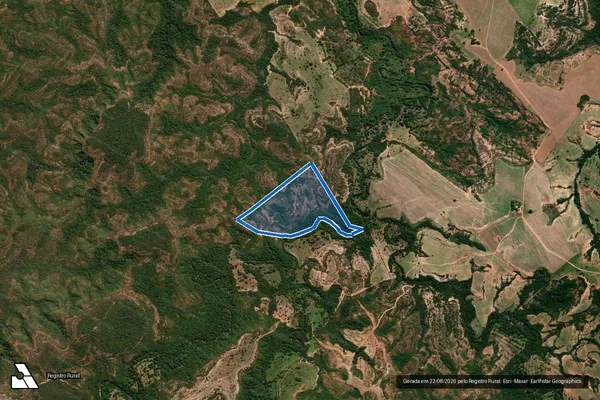Imagem de satélite de FAZENDA AGROFLORESTAL RIO VERMELHO DA BARRA GRANDE II - 001 em Doverlândia - GO