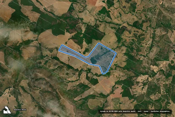 Imagem de satélite de FAZENDA SÃO DOMINGOS lugar SANTA MARIA - 001 em Piranhas - GO