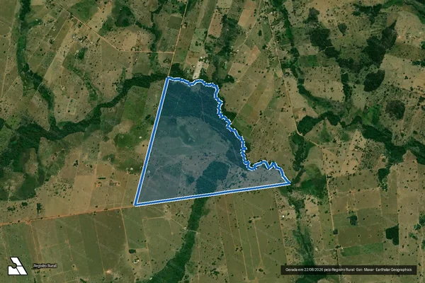 Imagem de satélite de Fazenda Rancho Alegre - Parcela 1 em São José dos Quatro Marcos - MT