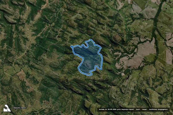 Imagem de satélite de Serra do Chapéu em Caçapava do Sul - RS