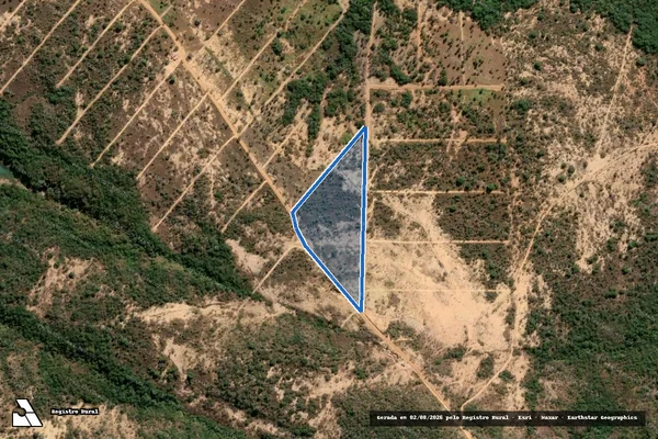 Imagem de satélite de FAZENDA CATAS ALTAS-Parcela 02 - Chácara 26 em Morada Nova de Minas - MG