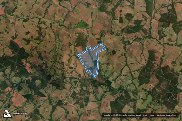Imagem de satélite de FAZENDA LAGEADO E BEBEDOURO DO DOURADINHO - Gleba 08 em Prata - MG