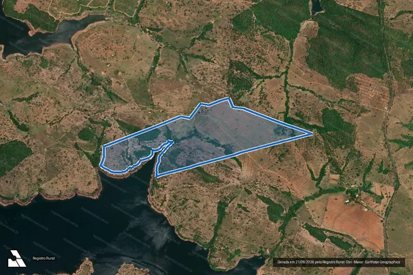 Imagem de satélite de Fazenda Mangue "Pasmado" Gleba D - GLEBA 02 em Araguari - MG