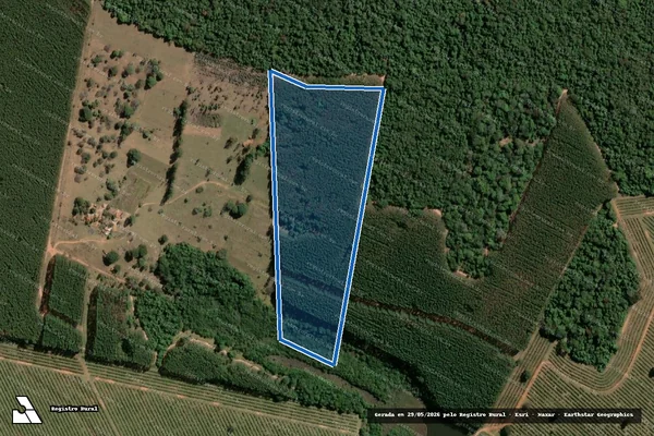 Imagem de satélite de FAZENDA PALMITAL - Parte 1 em Paulistânia - SP