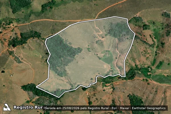 Imagem de satélite de SITIO CORREGO CACHOEIRA ALTA - Parte 1 em Alvarenga - MG