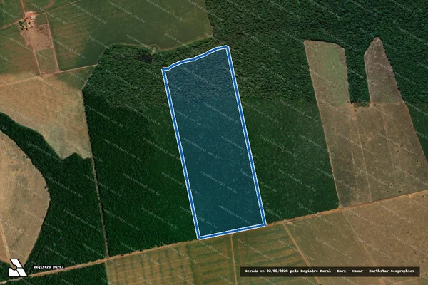 Imagem de satélite de FAZENDA PIRÂMIDE ? LOTE N° 202 - I em Tabaporã - MT
