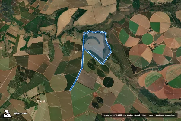 Imagem de satélite de FAZENDA SERIEMA, (FAZENDAS MANOEL VELHO, QUINTINOS, BELA TANDA, CHAPDÃO OU MORRO VELHO E MANDAGUARI) - Gleba 02 em Indianópolis - MG