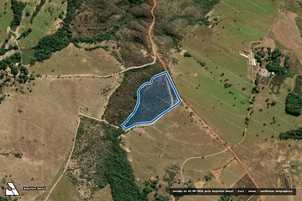 Imagem de satélite de FAZENDA CAMPO LARGO - RESERVA LEGAL 01 em Novo Gama - GO