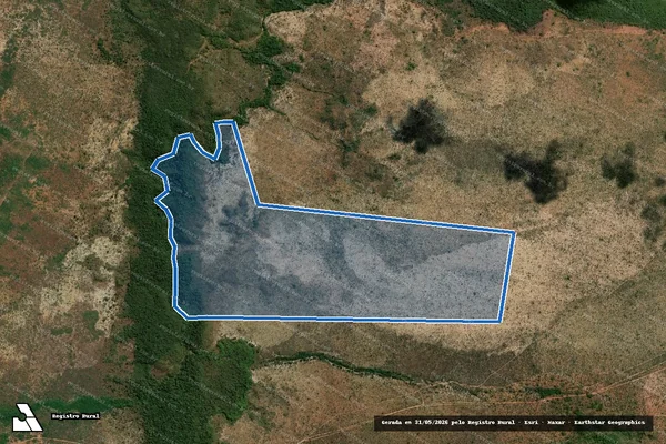 Imagem de satélite de FAZENDA_VAREDÃO-DATA BELO MONTE - 001 em Carolina - MA