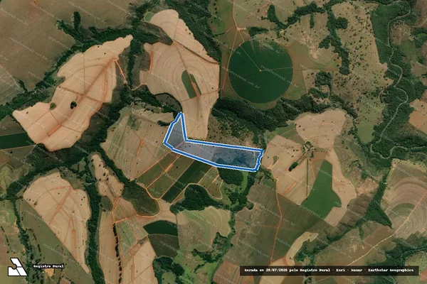 Imagem de satélite de FAZENDA AMANDIOCA DE CIMA - Gleba D em Perdizes - MG