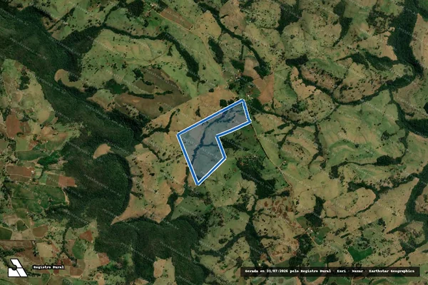 Imagem de satélite de Fazenda Santa Luzia - Matrícula n° 1.498 em Palmital - PR