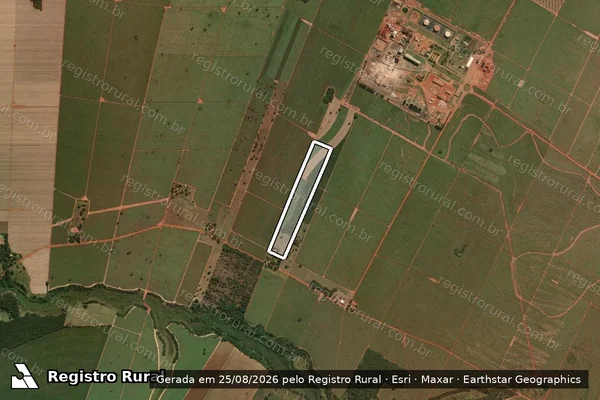 Imagem de satélite de ESTÂNCIA QUATRO IRMÃOS - Parte 1 em Paulicéia - SP