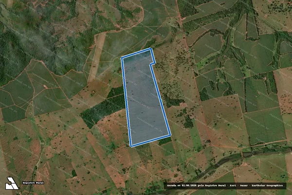 Imagem de satélite de FAZENDA SOLEDADE "VALE DOS LÍRIOS" - 7.758 em Carneirinho - MG