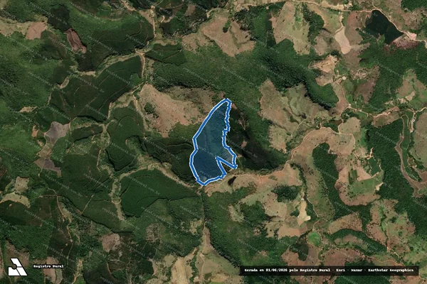 Imagem de satélite de FAZENDA CACHOEIRA OLHOS D ÁGUA - Parte 1 em Coroaci - MG