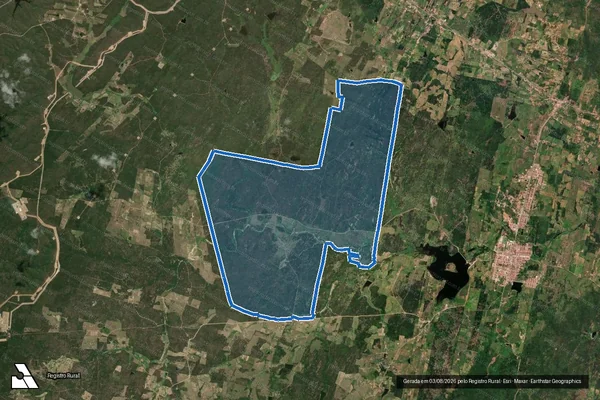 Imagem de satélite de FAZENDA SÃO JOÃO - Parcela 1 em Campo Redondo - RN