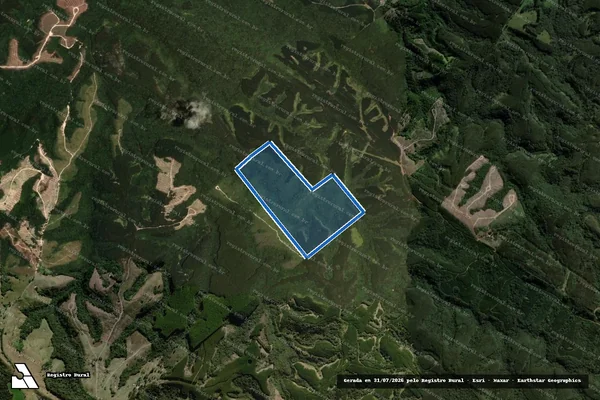 Imagem de satélite de Fazenda Estância Quadra - Parte 1 em Ortigueira - PR