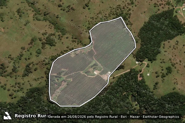 Imagem de satélite de FAZENDA CHAPADA BONITA - 001 em São Joaquim - SC
