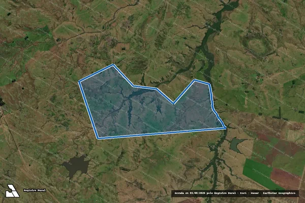 Imagem de satélite de Estância Rochedo em Quaraí - RS