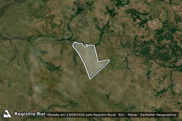 Imagem de satélite de INVERNADA DO CAMBARÁ - Parte 1 em Rosário do Sul - RS
