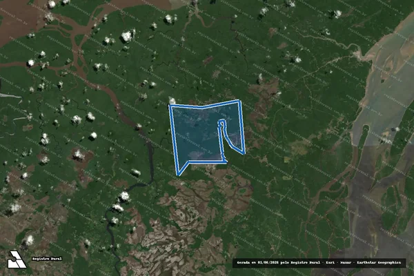 Imagem de satélite de FAZENDA CAMPO OURO - Parte 1 em Cametá - PA