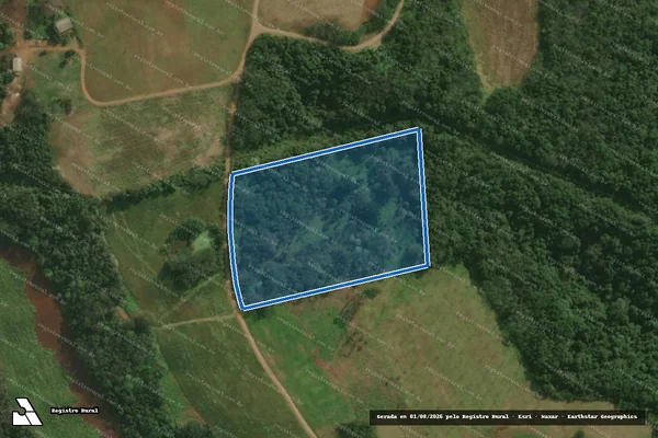 Imagem de satélite de Parte do Lote Rural nº 567 - Gleba 01 em Paraíso - SC