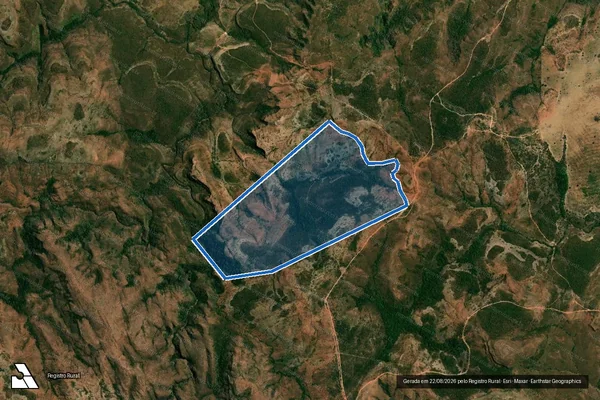 Imagem de satélite de FAZENDA BATEIAS, lugar denominado CACHOEIRINHA - 001 em Caiapônia - GO