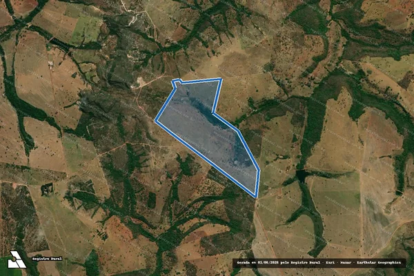 Imagem de satélite de FAZENDA JACUBA DAS TRÊS BARRAS - PARTE 2 - GLEBA B em Cachoeira de Goiás - GO