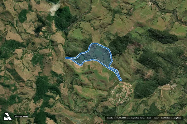 Imagem de satélite de FAZENDA BELA VISTA - GLEBA 01 em Belmiro Braga - MG
