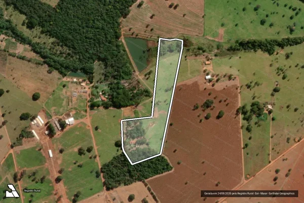 Imagem de satélite de Fazenda São José Lugar Denominado Sítio Matrichan - Parcela 1 em Bela Vista de Goiás - GO