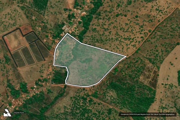 Imagem de satélite de CHÁCARA PALMEIRAL - FAZENDA MORRO VERDE em Cachoeirinha - TO