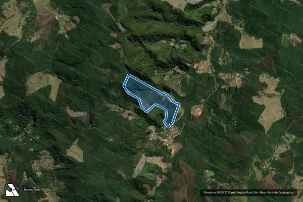 Imagem de satélite de Sítio das Pitangueiras - GLEBA 01 em Nazaré Paulista - SP